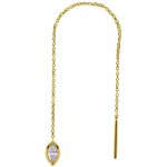 18k single-thread earrings (10cm long) with Marquise...