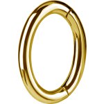 Nickelfreier 24K Gold Ovaler Bauchnabel Clicker Ring #01...