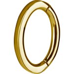Nickelfreier 24K Gold Ovaler Bauchnabel Clicker Ring #02...
