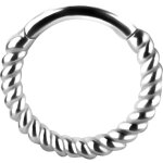 18K White Gold Hinged Ring Clicker #02 - 1.0 mm