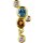 18K Gold Internal Attachm. #134 w citrine, blue and white Topaz, for 1.2 mm Internal Jewellery