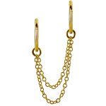 Gold PVD Steel Ear Chain for Clicker #02