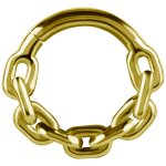 18K Gold Hinged Segment Ring Kette - 1.2 mm