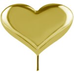 18K Gold TL Attachm. #19L Heart for 0.5 mm TL