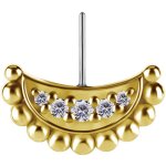 18K Gold TL Vertical Helix Attachm. #03 with Premium Zirconia for 0.5 mm TL