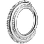 18K Whitegold Hinged Segment Ring #08 - 1.2 mm