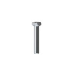 FleXternal titanium labret 2.5 mm t-plate - 1.0 mm stud with triangular plate (for M0.8 mm, US0.9 mm internal thread and Push Pin (TL)) - (Made in Germany)