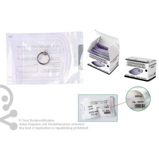 10x 24K Gold PVD Titanium Ball Closure Ring (BCR) 1.6 mm, sterile (individual parts)