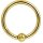 10x 24K Gold PVD Titanium Ball Closure Ring (BCR) 1.6 mm, sterile (individual parts)