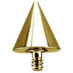 24K gold PVD titanium internal cone/spike 0.8 mm