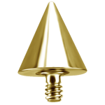 24K gold PVD titanium internal cone/spike 1.2 mm