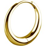 Nickel-free CoCr 18K gold PVD hoop earrings #09 (pair),...