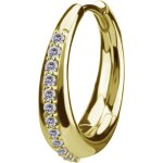 Nickel-free CoCr 18K gold PVD hinged hoop earrings (pair)...