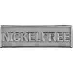 Steel label "NICKEL FREE" with push-in...
