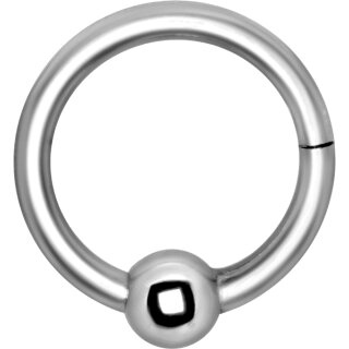 Hinged 1.6 mm Ball Closure Stahl Ring - handpoliert - (nur solange der Vorrat reicht)