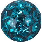 Crystal Ball 1.6mm mit Crystals, Double Threaded, Epoxy