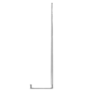 Steel flat surface bar taper for 1.2/1.6 mm internally threaded jewellery (has external thread) - 60 mm