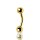 Gold Curved Barbell 1.2mm with Balls
