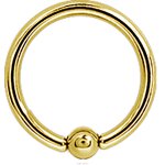 Ball Closure Ring Gold 1.2 mm Ball, Steel - (as long as...