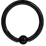 Ball Closure Ring 1.0 mm Black Steel - (as long as stocked)