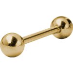 Gold Straight Steel Barbell 1.2mm with Balls