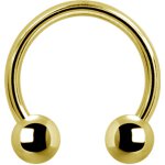 Circular Barbell 1.2 mm Golden Steel with Balls - (as...