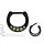 Steel Jew. Septum Clicker 1.6mm 5x  , black coated (as long as on stock)