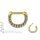 Steel Jew. Septum Clicker 1.6 mm 12x  , 24k plated - (as long as stocked)