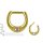 Jew. Steel Septum Clicker Gold #03 1.6 mm - (as long as stocked)