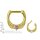 Jew. Steel Septum Clicker Gold #04 1.6mm (as long as on stock)