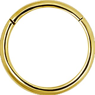 Hinged Ring 24K Golden Steel Clicker