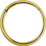 Hinged Ring 24K Golden Steel Clicker