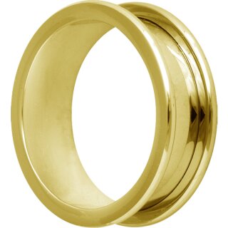 Golden Steel Flesh Tunnel, round Edges - (as long as stocked)