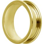 Golden Steel Flesh Tunnel, round Edges - (as long as...