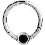 Steel 1.2x07 mm jew. Flat Disc Hinged Segment Ring - handpolished - (as long as stocked)